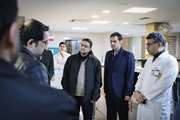 حضور رئیس دانشگاه علوم پزشکی تهران در بیمارستان سینا برای ابراز همدردی در شهادت دستیار گروه ارتوپدی این مرکز درمانی 